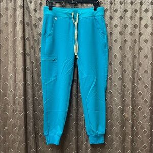 Figs Turquoise Technical Collection Scrub Pants